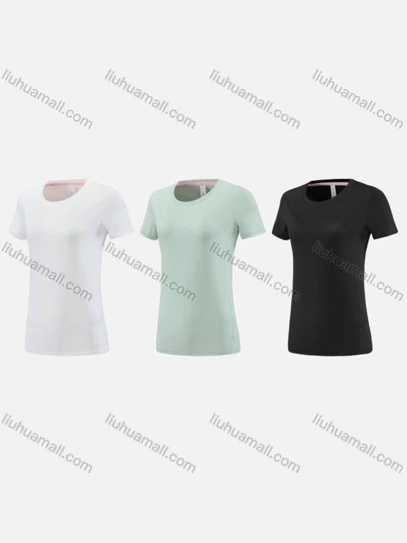 Wholesale Women's Sporty Round Neck Short Sleeve Quick Dry High Stretch Sport T-shirt WT24204#