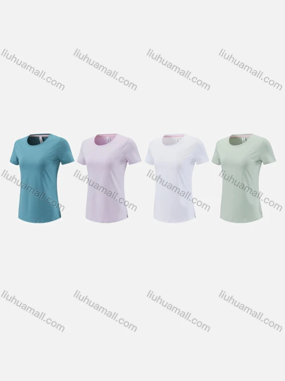 Wholesale Women's Sporty Round Neck Short Sleeve Quick Dry High Stretch Sport T-shirt WT23209#