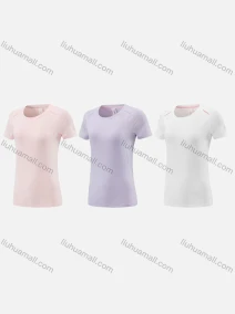 Wholesale Women's Sporty Round Neck Short Sleeve Quick Dry High Stretch Sport T-shirt WT24205#, LIUHUA CLOTHING WHOLESALE