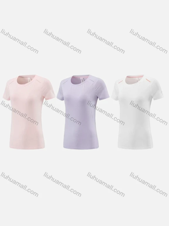 Wholesale Women's Sporty Round Neck Short Sleeve Quick Dry High Stretch Sport T-shirt WT24205#