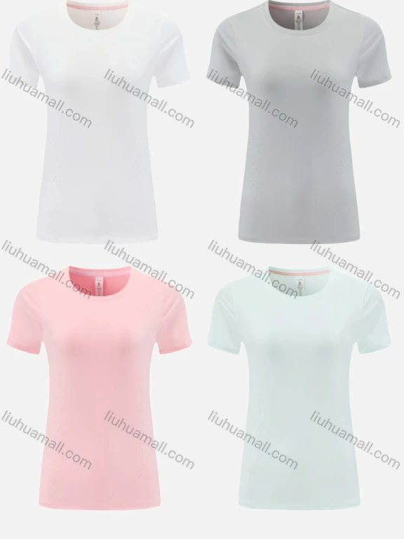 Wholesale Women's Sporty Round Neck Short Sleeve Quick Dry High Stretch Sport T-shirt WT24209#