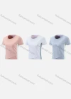 Wholesale Women's Sporty Round Neck Short Sleeve Quick Dry High Stretch Sport T-shirt WT21613# - Liuhuamall