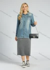 Wholesale Women's Distressed Washed Ripped Long Sleeve Outerwear Shirt Flap Pockets Frayed Raw Hem Denim Overshirt - Liuhuamall