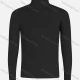 Wholesale Men's Casual Long Sleeve Texture Knit High Neck Plain Sweater Black Clothing Wholesale Market Liuhua