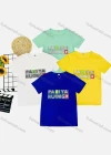 Wholesale Boy's Casual Letter Print Round Neck Short Sleeve Tee - Liuhuamall
