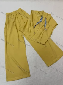 Wholesale Women's Cotton & Rayon Vest & Wide-Leg Pants Set, LIUHUA CLOTHING WHOLESALE