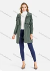 Wholesale Women's Zip Up Drawstring Plain Hooded Rain Coat - Liuhuamall