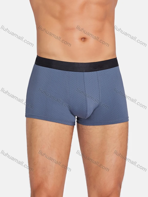 Wholesale Men's Basic Ice Silk Breathable Moisture Wicking Anti-Chafing Antibiotic Boxer Briefs