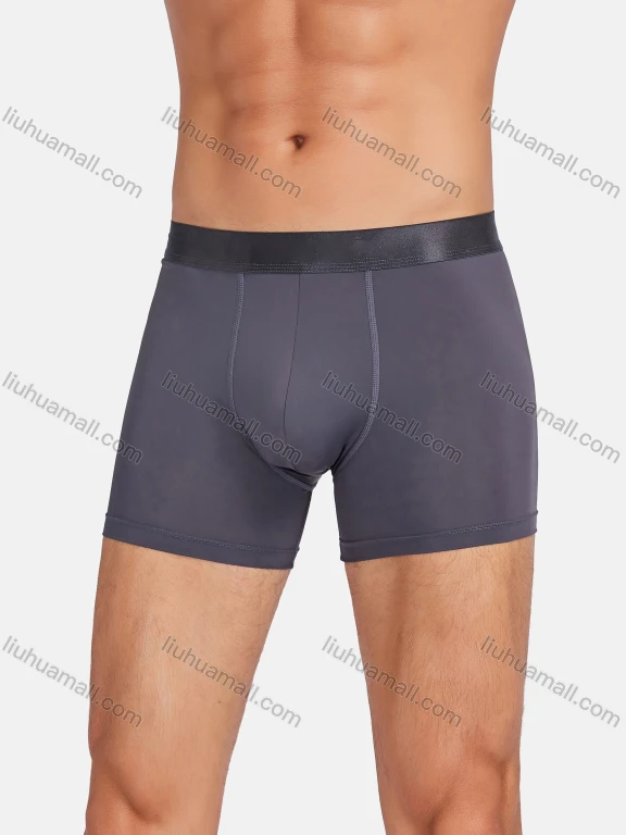 Wholesale Men's Basic 100%Cotton Breathable Moisture Wicking Anti-Chafing Antibiotic Boxer Briefs