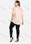 Wholesale Women's Cauasl Floral Rhinestone Jacquard Round Neck Curved Hem Short Sleeve T-shirt - Liuhuamall