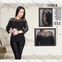 Wholesale Women's Plus Size Elegant Sheer Embroidery Plain 3/4 Sleeve Blouse FA512# preview