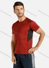 Wholesale Men's Sporty Short Sleeve Plain Colorblock Crew Neck Quick Dry Stretch Topstitch Sewing T-shirts - Liuhuamall