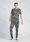 Wholesale Men's Fashion Allover Camo Print Short Sleeve T Shirt 2 Piece Set - Liuhuamall