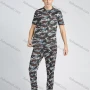 Wholesale Men's Fashion Allover Camo Print Short Sleeve T Shirt 2 Piece Set preview