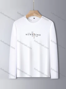 Wholesale Men's Casual Crew Neck Long Sleeve Embroidery Letter Print T-shirts, LIUHUA CLOTHING WHOLESALE