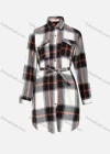 Wholesale Women's Fashion Plaid Print Lapel Patch Pockets Button Down Long Sleeve Shirt Dress With Belt TL2118# - Liuhuamall