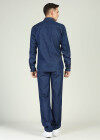 Wholesale Men's Long Sleeve Pocket Button Front Denim Shirt & Straight Leg Trousers 2 Piece Set - Liuhuamall