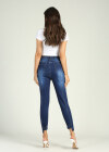 Wholesale Women's Elastic Waist Stretch Asymmetrical Ankle Length Skinny Jeans - Liuhuamall