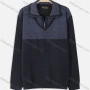 Wholesale Men's Casual Lapel Knitting Colorblock Quarter Zip Pullover Sweater preview