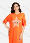 Wholesale Women's Casual Star Short Sleeve Crew Neck Split Side Dress EG-3486# - Liuhuamall