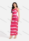 Wholesale Women's Casual Tie Dye Scoop Neck Spaghetti Straps Maxi Cami Dress EG-3488# - Liuhuamall