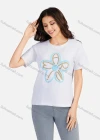 Wholesale Women's Casual Floral Round Neck Short Sleeve T-shirt 3106# - Liuhuamall