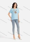 Wholesale Women's Casual Animal Letter Round Neck Short Sleeve T-shirt 3801# - Liuhuamall