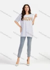 Wholesale Women's Casual Letter Round Neck Short Sleeve Tunic 3509# - Liuhuamall