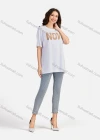 Wholesale Women's Casual Letter Round Neck Short Sleeve Tunic 3509# - Liuhuamall