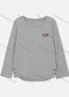 Wholesale Women's Casual Crew Neck Long Sleeve Side Slit Plain Top - Liuhuamall