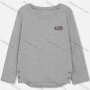 Wholesale Women's Casual Crew Neck Long Sleeve Side Slit Plain Top preview
