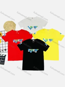 Wholesale Boy's Casual Letter Print Round Neck Short Sleeve Tee, LIUHUA CLOTHING WHOLESALE