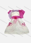 Wholesale Girls Lovely Beaded Tiered Applique Flower Dress & Crop Cardigan Set - Liuhuamall