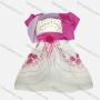 Wholesale Girls Lovely Beaded Tiered Applique Flower Dress & Crop Cardigan Set preview