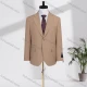 Wholesale Men's Business Lapel Single Breasted Plain Flap Pockets Blazer Jacket D3468# Camel Clothing Wholesale Market Liuhua