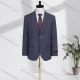 Wholesale Men's Business Lapel Single Breasted Plain Flap Pockets Blazer Jacket D3468# Slate Gray Clothing Wholesale Market Liuhua
