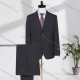 Wholesale Men's Business Lapel Single Breasted Plain Flap Pockets Blazer Jacket & Pants 2 Piece Set D3529# Dim Gray Clothing Wholesale Market Liuhua