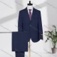 Wholesale Men's Business Lapel Single Breasted Plain Flap Pockets Blazer Jacket & Pants 2 Piece Set D3529# Navy Clothing Wholesale Market Liuhua