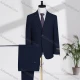 Wholesale Men's Formal Lapel Single Breasted Plain Flap Pockets Blazer Jacket & Pants 2 Piece Set D3600# Navy Clothing Wholesale Market Liuhua