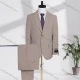 Wholesale Men's Formal Lapel Single Breasted Plain Flap Pockets Blazer Jacket & Pants 2 Piece Set D3604# Khaki Clothing Wholesale Market Liuhua
