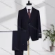 Wholesale Men's Formal Lapel Single Breasted Striped Flap Pockets Blazer Jacket & Pants 2 Piece Set K9150# Black1# Clothing Wholesale Market Liuhua