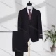 Wholesale Men's Formal Lapel Single Breasted Striped Flap Pockets Blazer Jacket & Pants 2 Piece Set K9150# Black2# Clothing Wholesale Market Liuhua