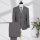 Wholesale Men's Business Lapel Single Breasted Striped Flap Pockets Blazer Jacket & Pants 2 Piece Set K9528# Gray Clothing Wholesale Market Liuhua