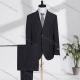 Wholesale Men's Business Lapel Single Breasted Striped Flap Pockets Blazer Jacket & Pants 2 Piece Set K9528# Black Clothing Wholesale Market Liuhua