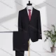 Wholesale Men's Business Lapel Single Breasted Plain Flap Pockets Blazer Jacket & Pants 2 Piece Set QH24131# Black 1# Clothing Wholesale Market Liuhua