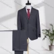 Wholesale Men's Business Lapel Single Breasted Plain Flap Pockets Blazer Jacket & Pants 2 Piece Set QH24131# Dark Gray Clothing Wholesale Market Liuhua