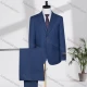 Wholesale Men's Business Lapel Single Breasted Plain Flap Pockets Blazer Jacket & Pants 2 Piece Set T231016# Blue Clothing Wholesale Market Liuhua