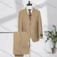 Wholesale Men's Business Lapel Single Breasted Plain Flap Pockets Blazer Jacket & Pants 2 Piece Set X6864# Camel Clothing Wholesale Market Liuhua
