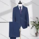 Wholesale Men's Business Lapel Single Breasted Plain Flap Pockets Blazer Jacket & Pants 2 Piece Set X6864# Blue Clothing Wholesale Market Liuhua