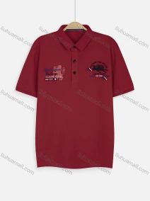 Wholesale Men's 100% Cotton Short Sleeve Embroidery Polo Shirt, LIUHUA CLOTHING WHOLESALE